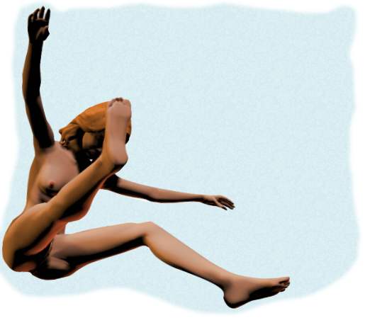 Nu féminin, pied vu en raccourci